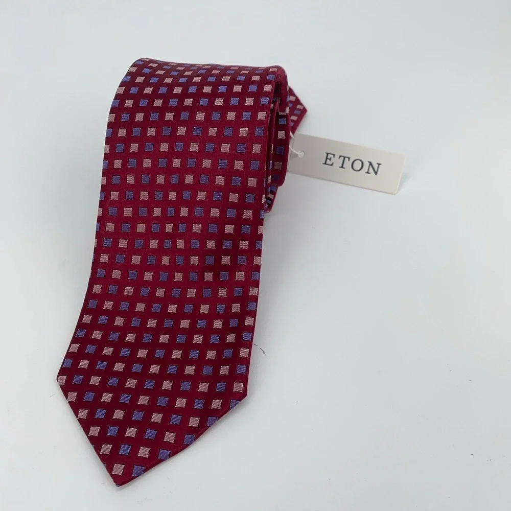 Eton Tie Mens One Size Colorful Patterned Professional‎ Necktie England Made NWT